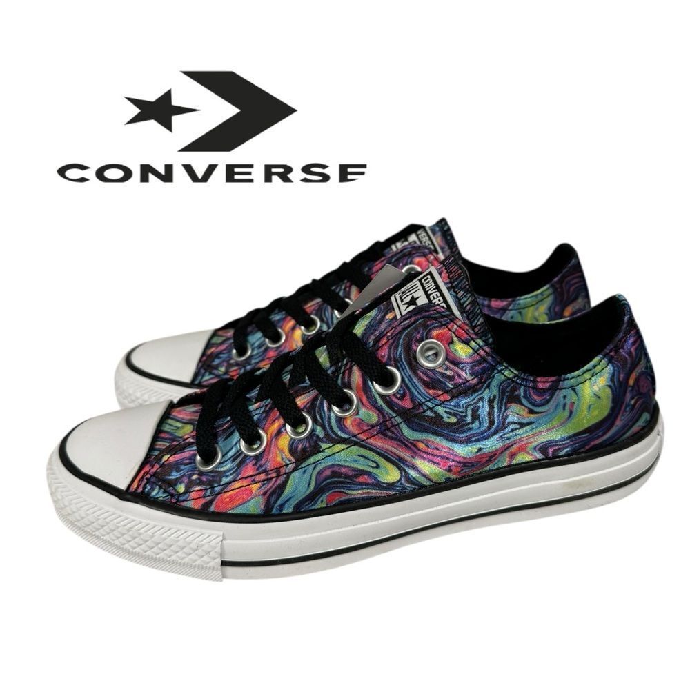 New Converse All Star Ct Ox Satin Swirl Oil Slick 150441C Women Sneakers 7 RARE